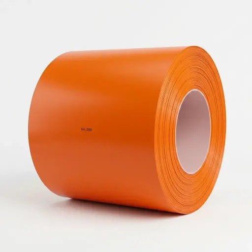 RAL 2009 BOBINAS PREPINTADAS NARANJA 0,35*1000 LONGITUD 1066mt